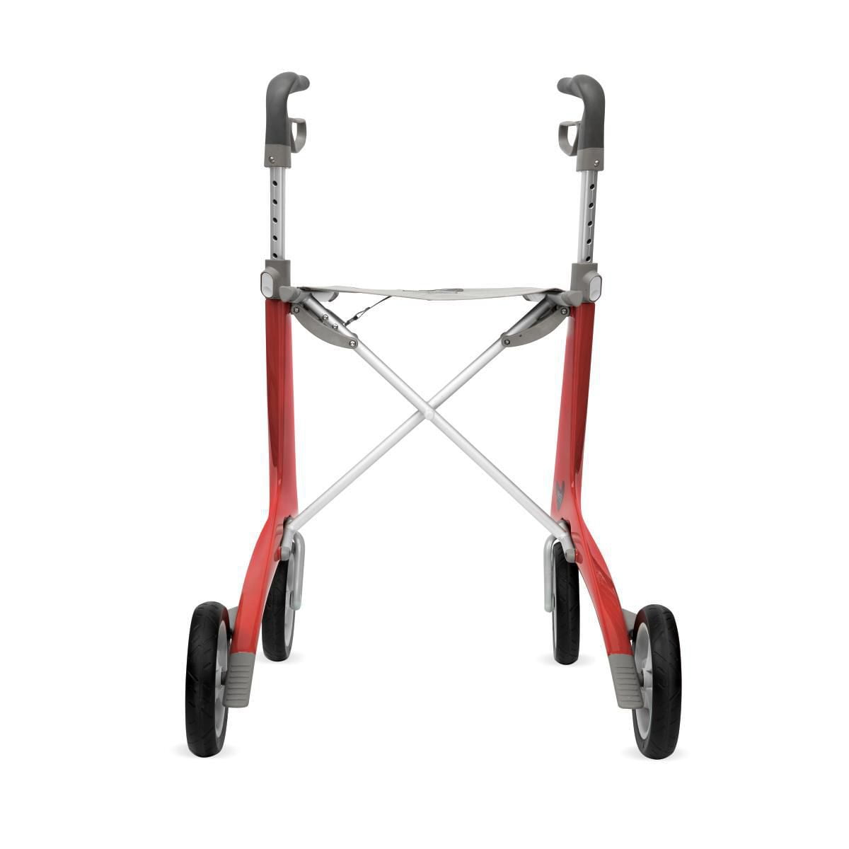 Déambulateur en fibre de carbone byAcre avec siège standard (16,5 po l x 24 po H), rouge