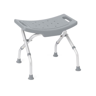 Medline Folding Shower Chair without Back, 14.5"-16" Seat Height, 250 lb. Weight Capacity
