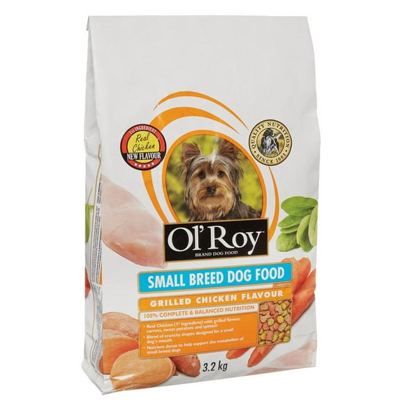 Nourriture pour chiens de race de petite taille Ol'Roy, saveur de poulet grillé 3,2 kg