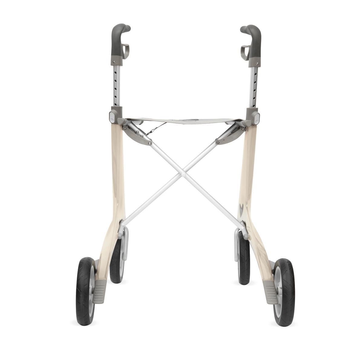 byAcre Carbon Fiber Rollator with 16.5" W x 24" H Regular Seat, White