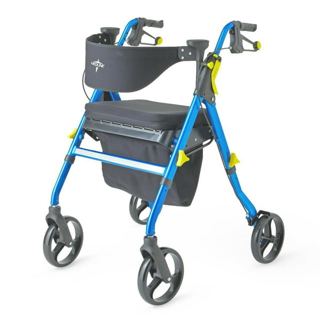 Medline Empower Rollator with 8" Wheels, Blue