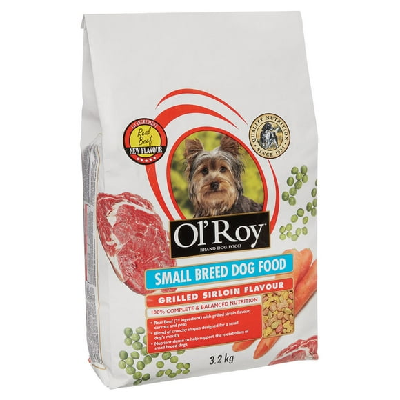 Nourriture pour chiens de race de petite taille Ol'Roy, saveur de surlonge grillé 3,2 kg