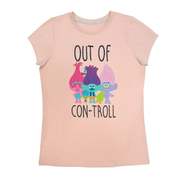 Trolls T-shirt à manches courtes pour fille, "Out of Control"