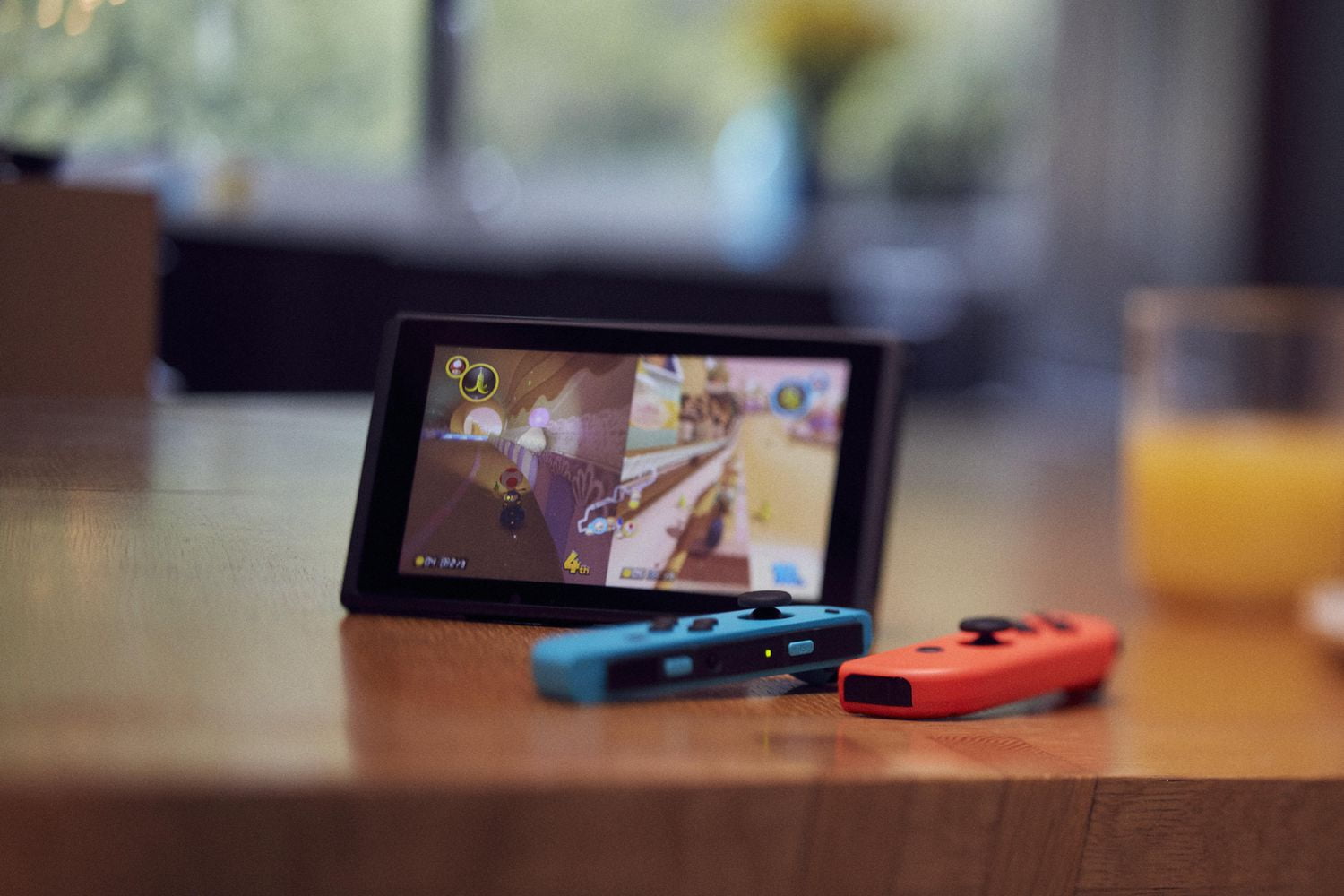 Nintendo Switch with Neon Blue and Neon Red Joy‑Con (Nintendo