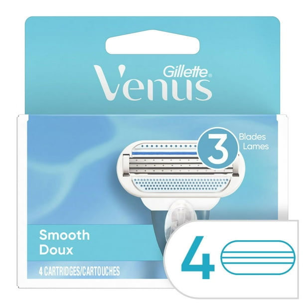 Cartouches de rechange de rasoir Gillette Venus Smooth pour femmes 4 cartouches