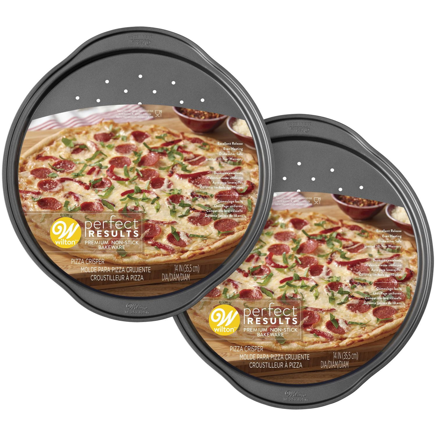 Wilton Perfect Results NonStick 14Inch Pizza Crisper Pans Walmart