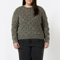 thumbnail image 1 of Devoted Women's Plus Size Long Sleeve Pointelle Crew Neck Sweater, 1 of 3