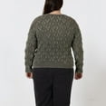 thumbnail image 3 of Devoted Women's Plus Size Long Sleeve Pointelle Crew Neck Sweater, 3 of 3