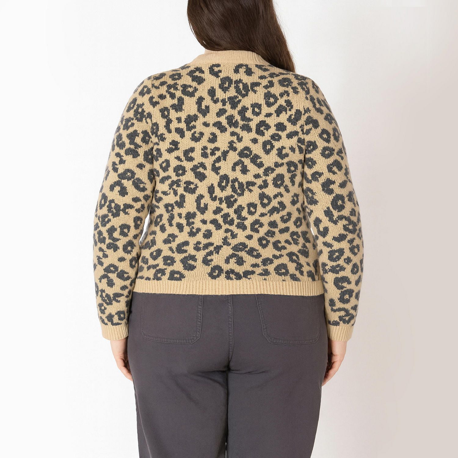 Devoted Taille Plus Femme cardigan à manches longues imprimé animalier