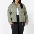 thumbnail image 1 of Devoted Taille Plus Femme veste matelassée à manches longues et cordon de serrage, 1 of 2