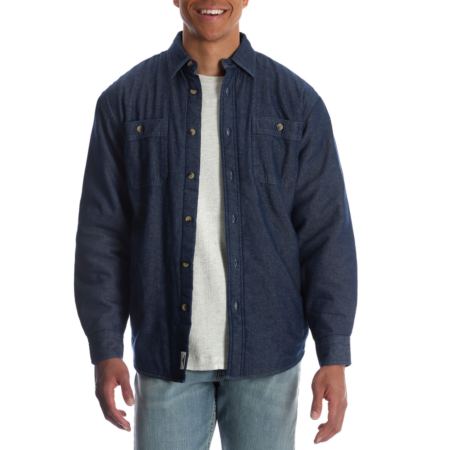 Wrangler Men's Sherpa Lined Denim Shirt Jacket | Walmart Canada