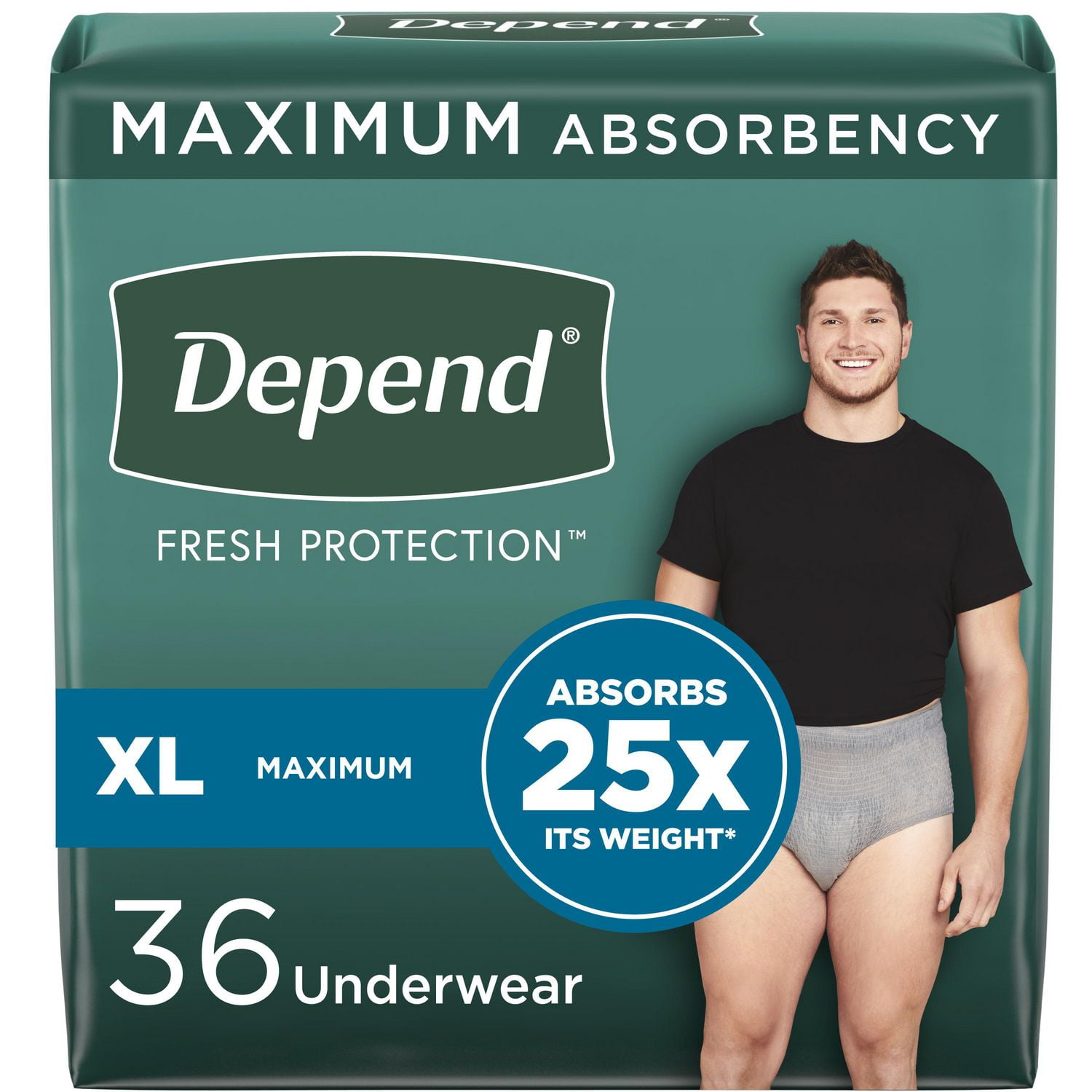 Depend Fresh Protection Adult Incontinence Underwear for Men