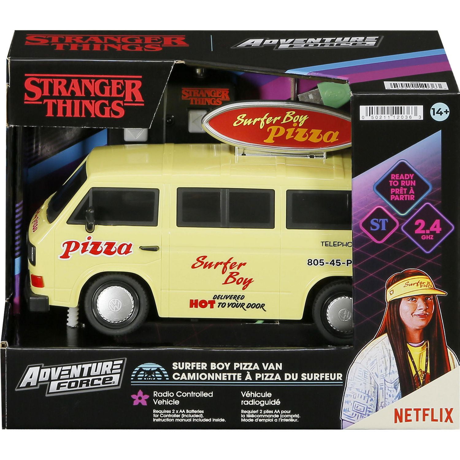 Adventure Force 1:20 Scale Stranger Things Pizza Van Radio Control