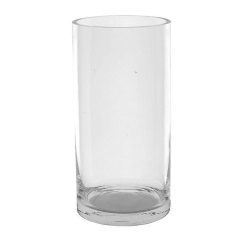 Vase en verre en forme de cylindre Vase decoratif