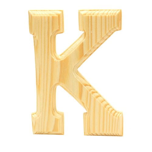 Lettre en bois 'K'