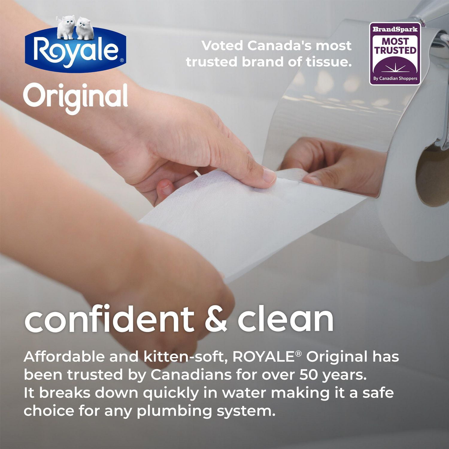 Royale Original Recyclable Paper Pack, 9 Mega Toilet Paper Rolls