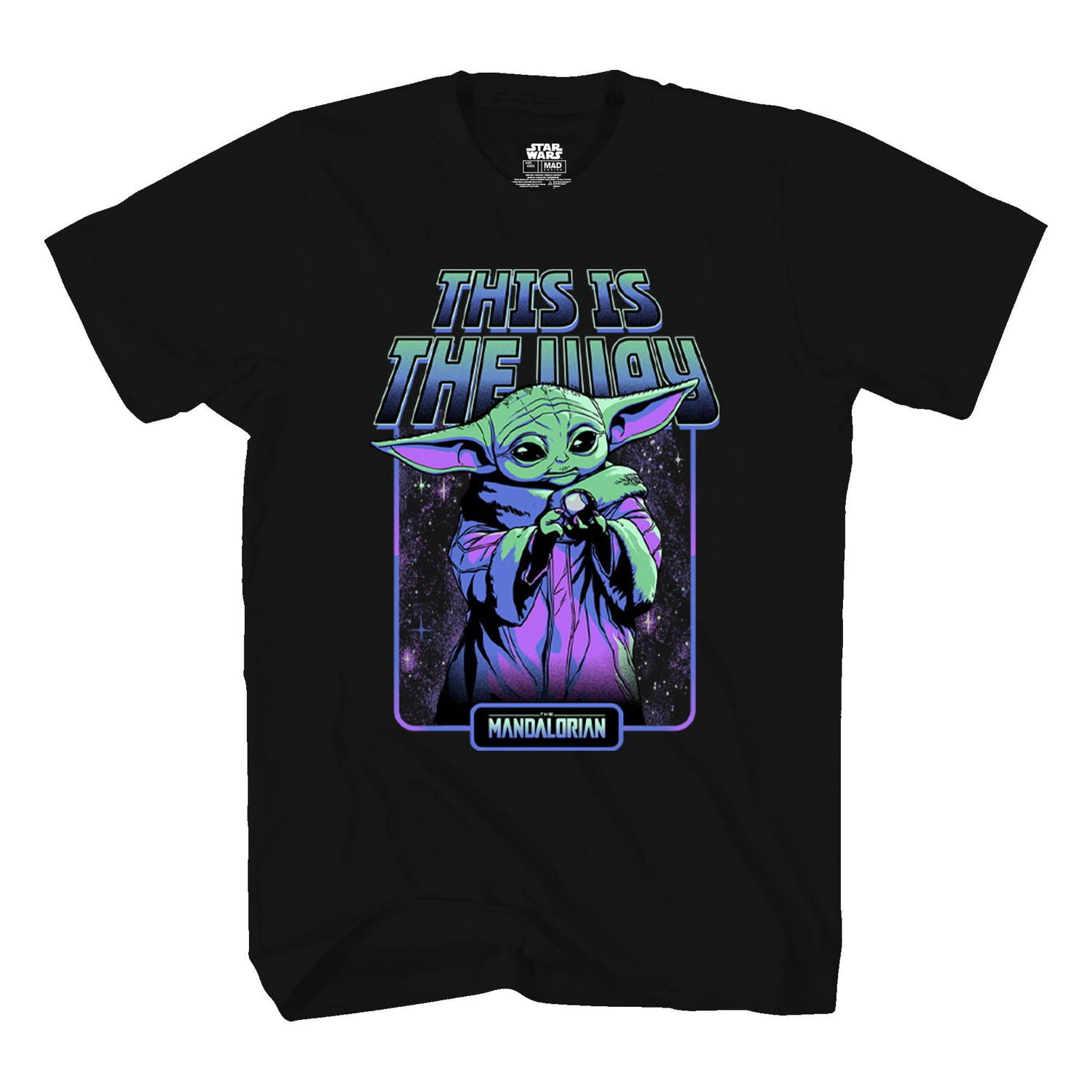 Star Wars The Mandalorian - T-shirt à manches courtes Neon Grogu pour garçon Tailles: TP-TG