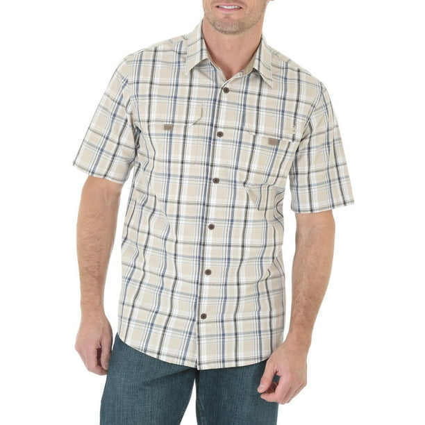 Chemise en toile Wrangler à manches courtes pour hommes