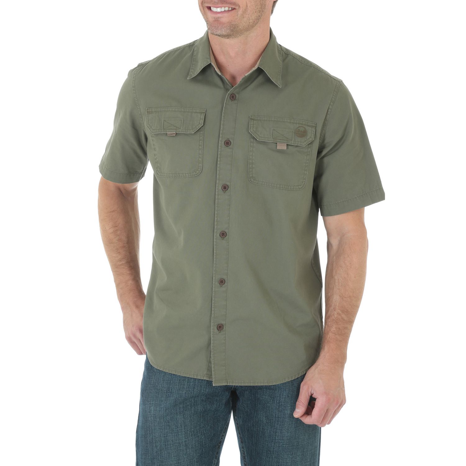 Wrangler Men's short Sleeve Canvas Shirt | Walmart Canada