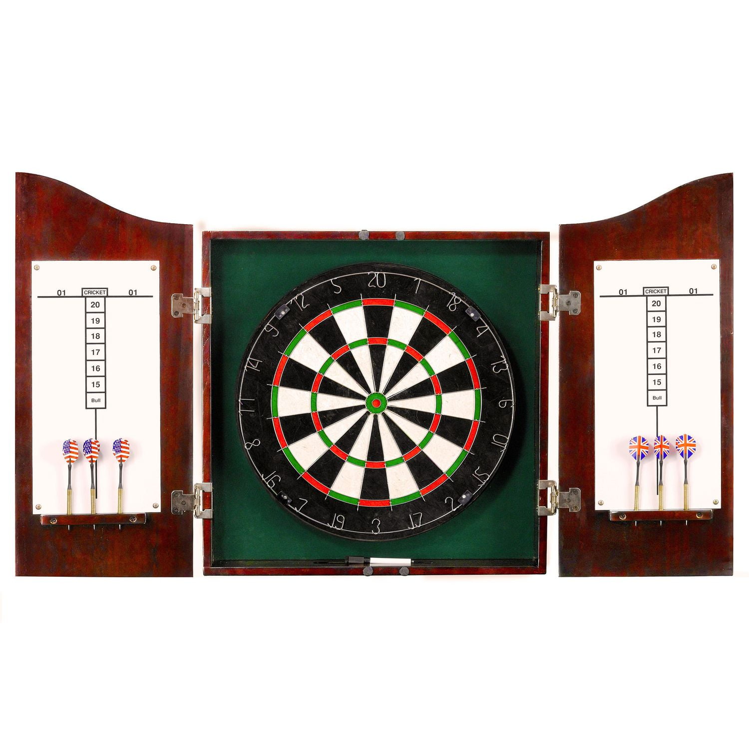 Hathaway Centerpoint Solid Wood Dartboard Cabinet Set Walmart