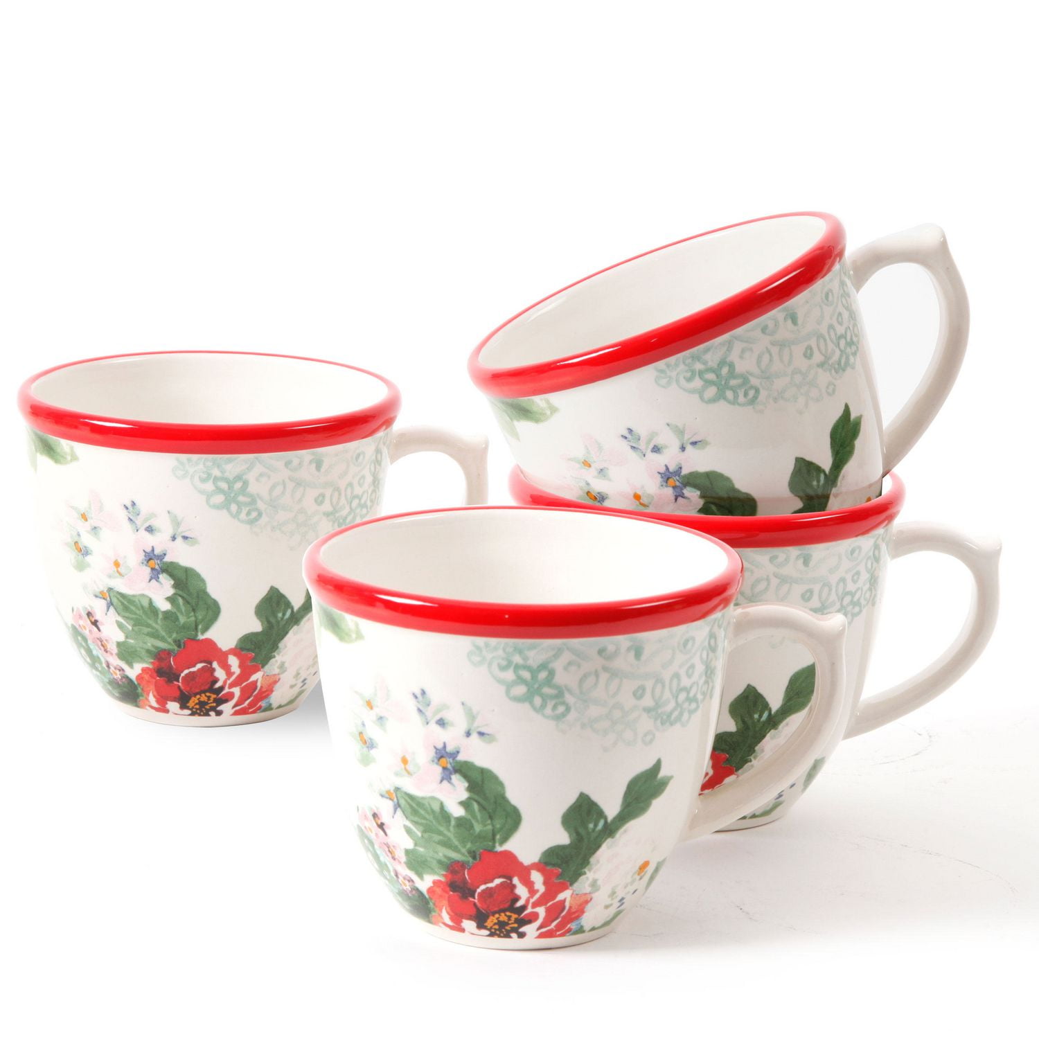 The Pioneer Woman Flea Market 4Pack 17oz. Decorated Coffee Cup