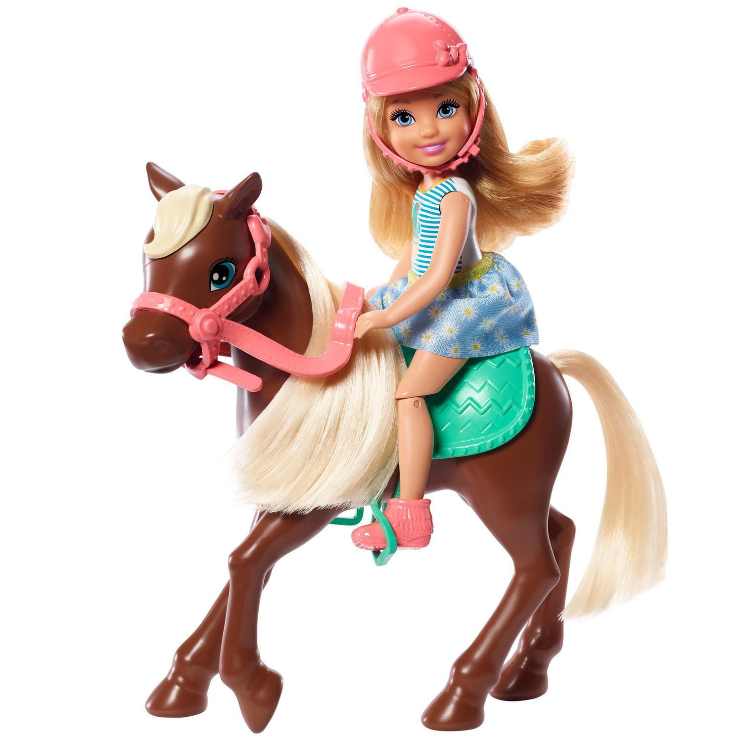 Barbie - Stacie Sœurs à Cheval Jeu avec Cheval et Selle de 2, avec