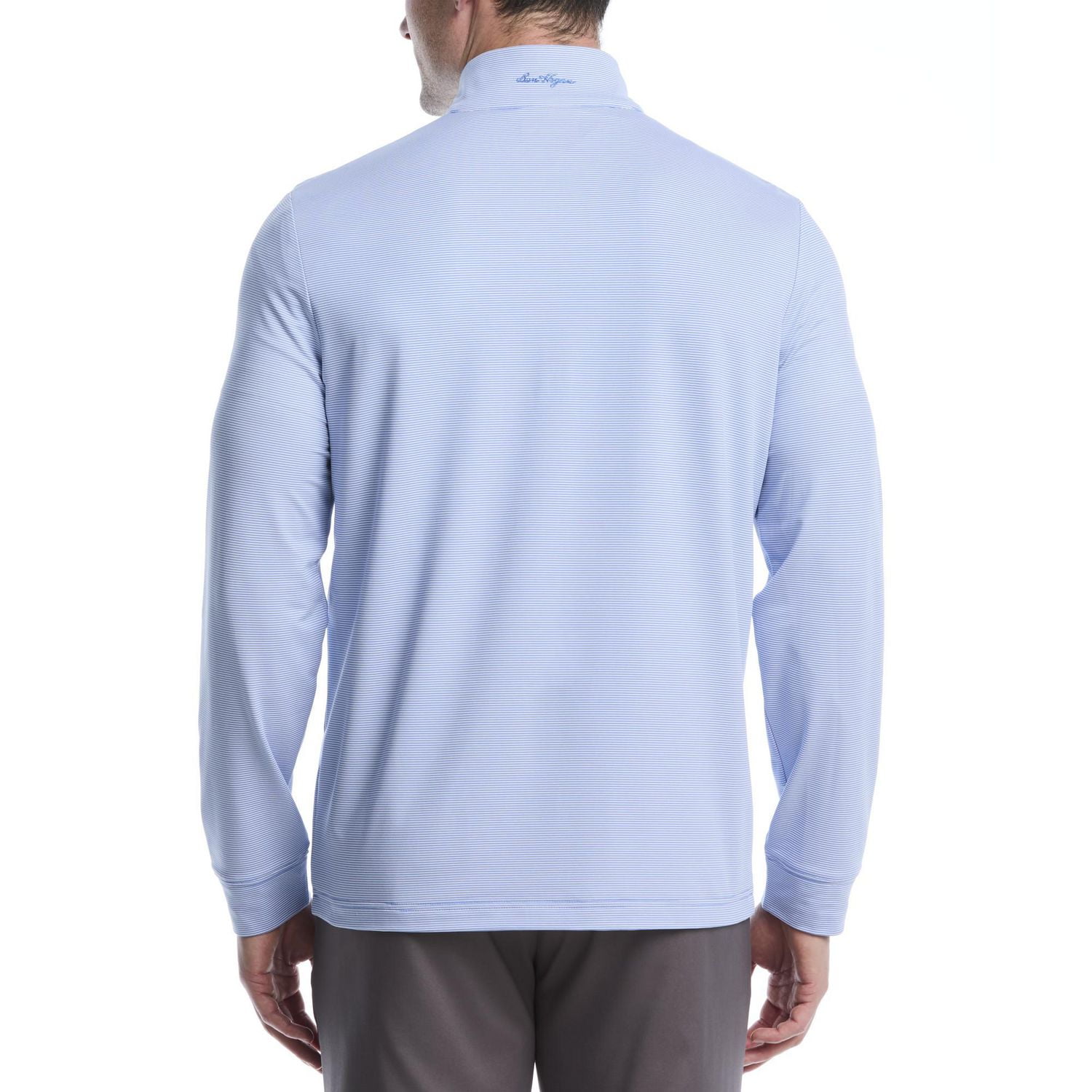 Ben Hogan Performance Men's Long Sleeve Lightweight Feeder Stripe Golf Polo Sweater