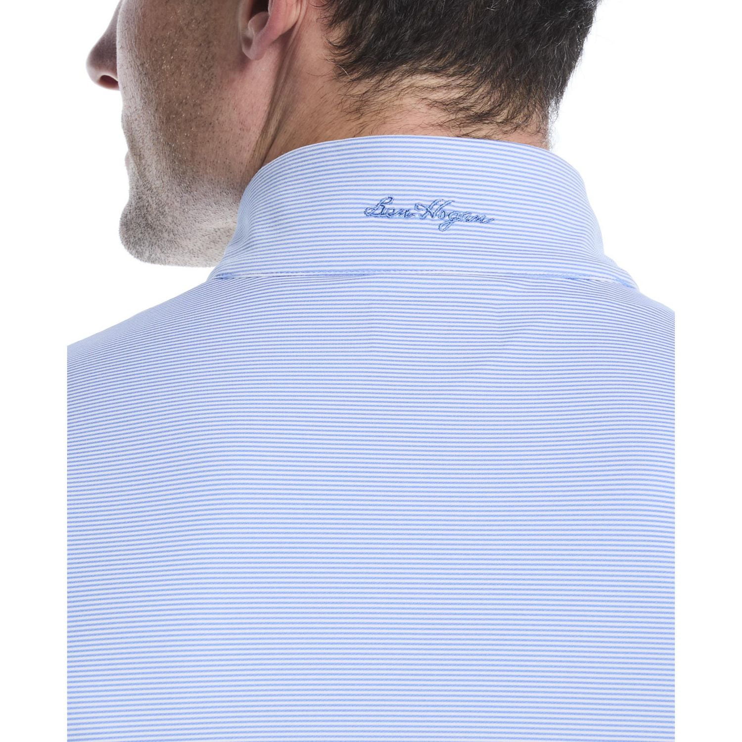 Ben Hogan Performance Men's Long Sleeve Lightweight Feeder Stripe Golf Polo Sweater