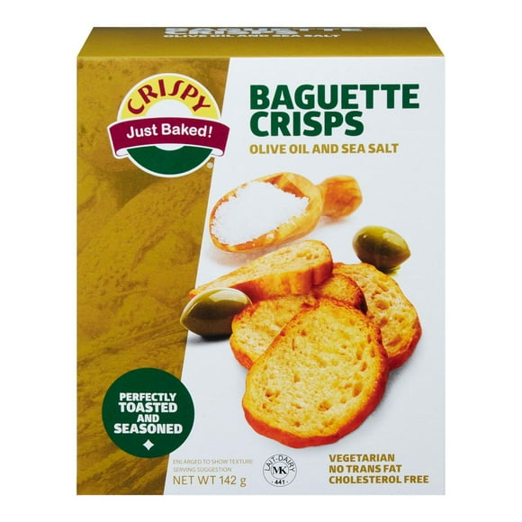 Baguettes croustillantes à l’huile d’olive et au sel de mer Crispy Just Baked! 142 g
