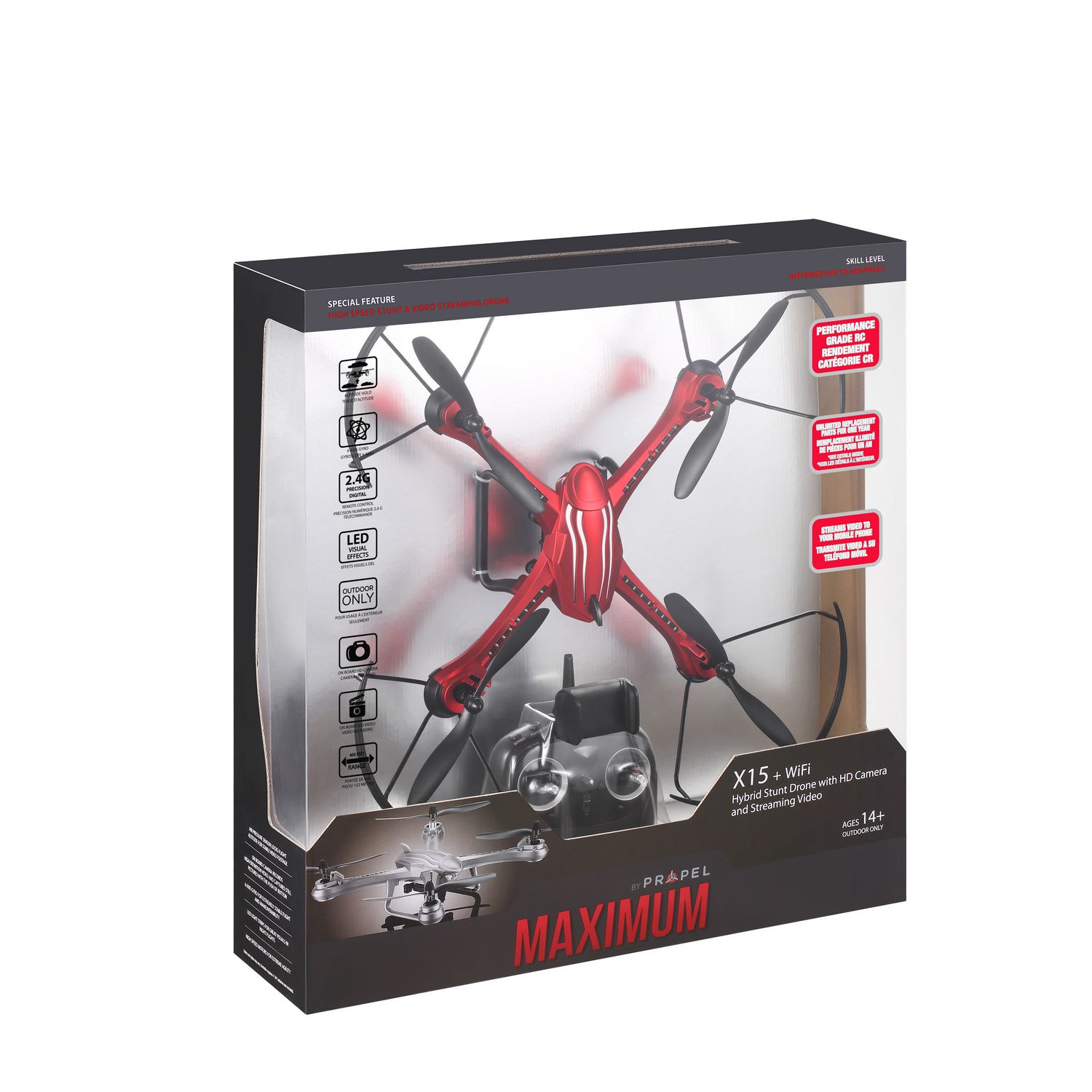 Propel maximum x15 hybrid stunt cheap drone with hd camera and wifi