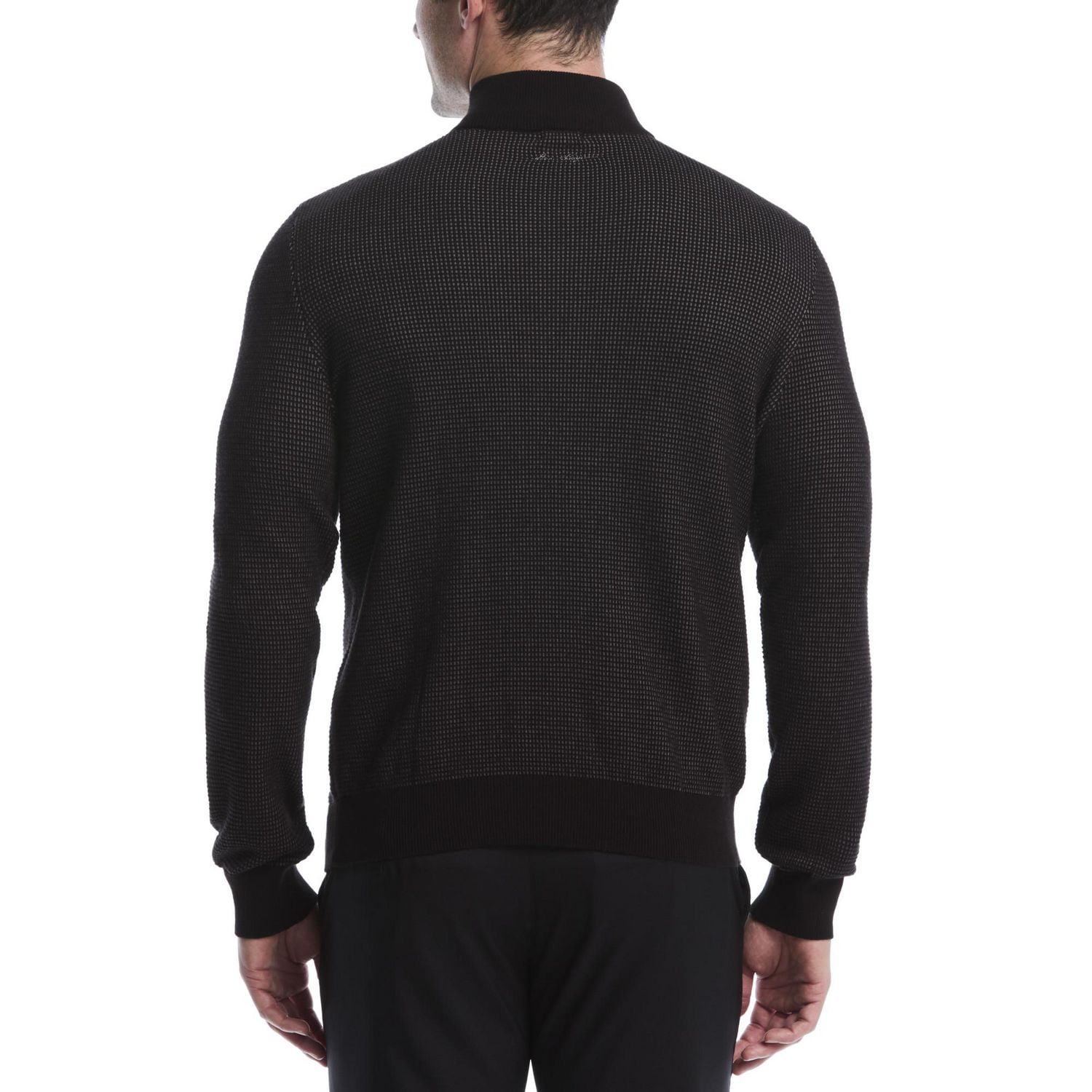 Pull jacquard à manches longues et fermeture éclair 1/4 pour homme Ben Hogan Performance