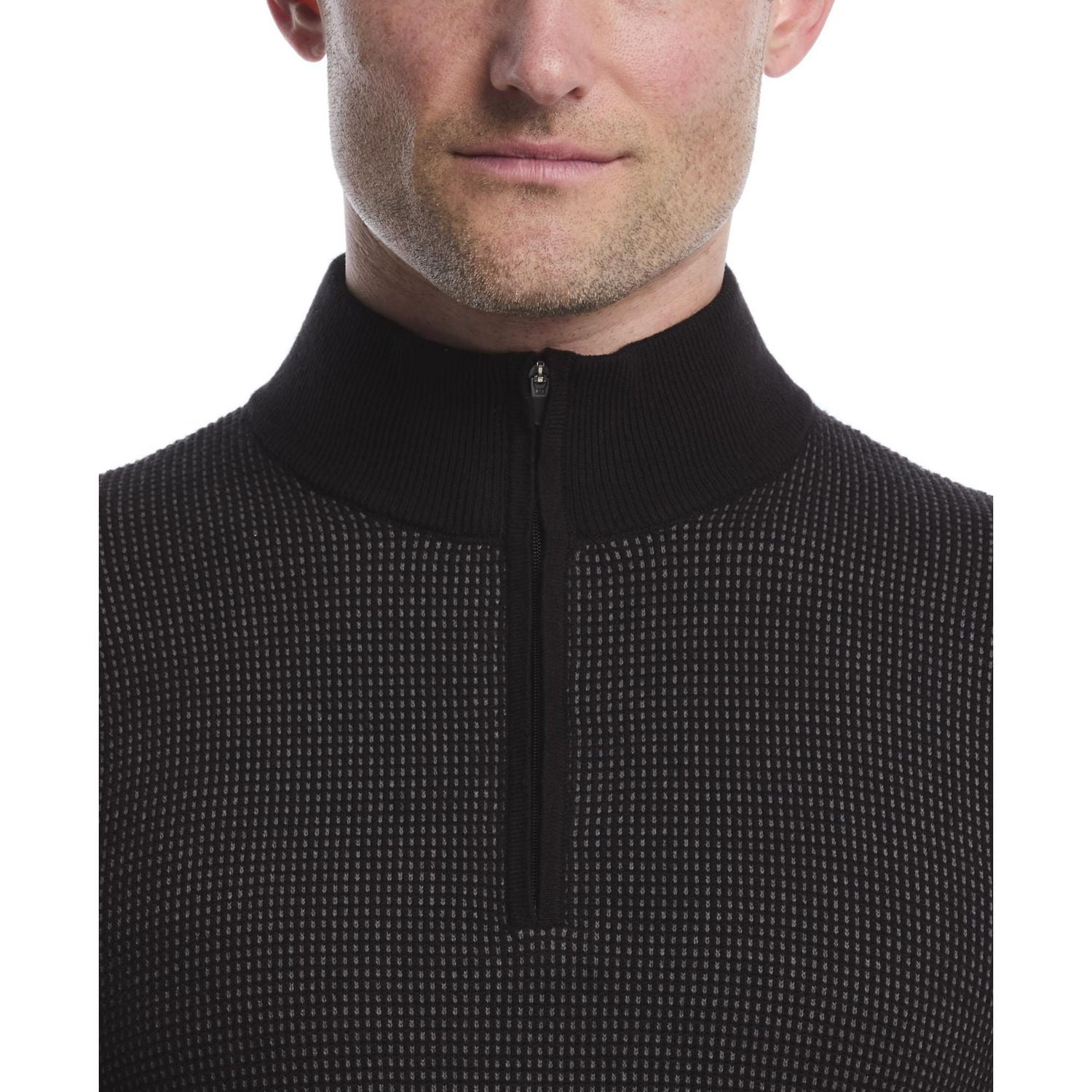 Ben Hogan Performance Men's Long Sleeve Jacquard 1/4 Zip Sweater