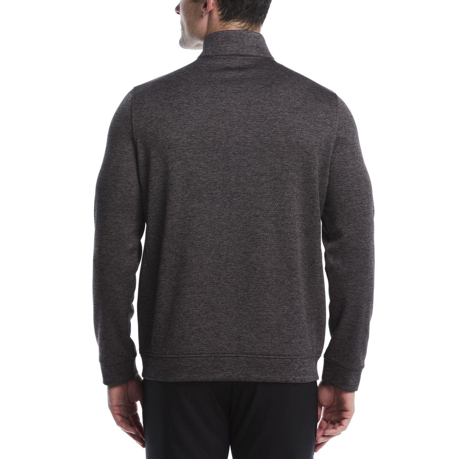 Ben Hogan Performance T-shirt matelassé à manches longues pour homme avec mini losanges et fermeture éclair 1/4