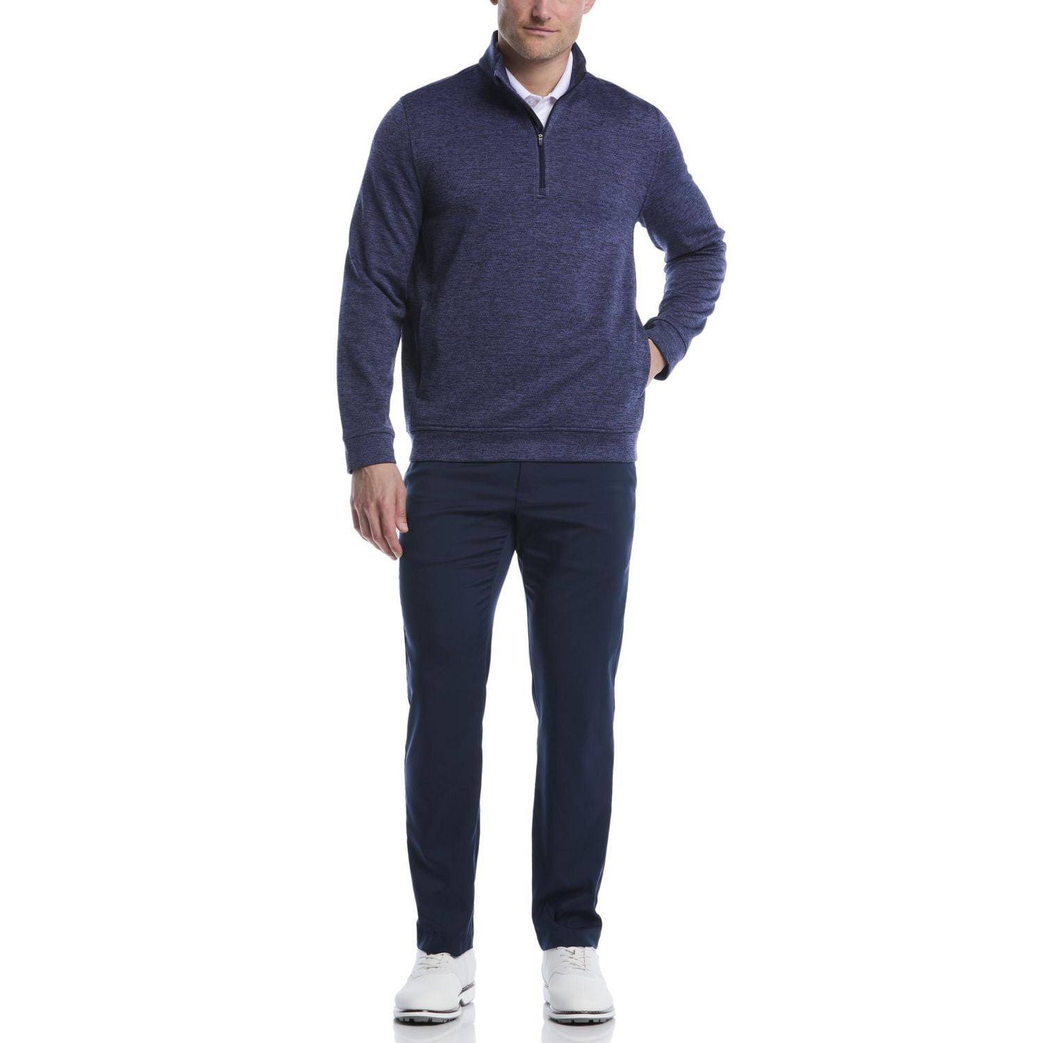 Ben Hogan Performance Men's Long Sleeve Quilted Mini Argyle 1/4 Zip
