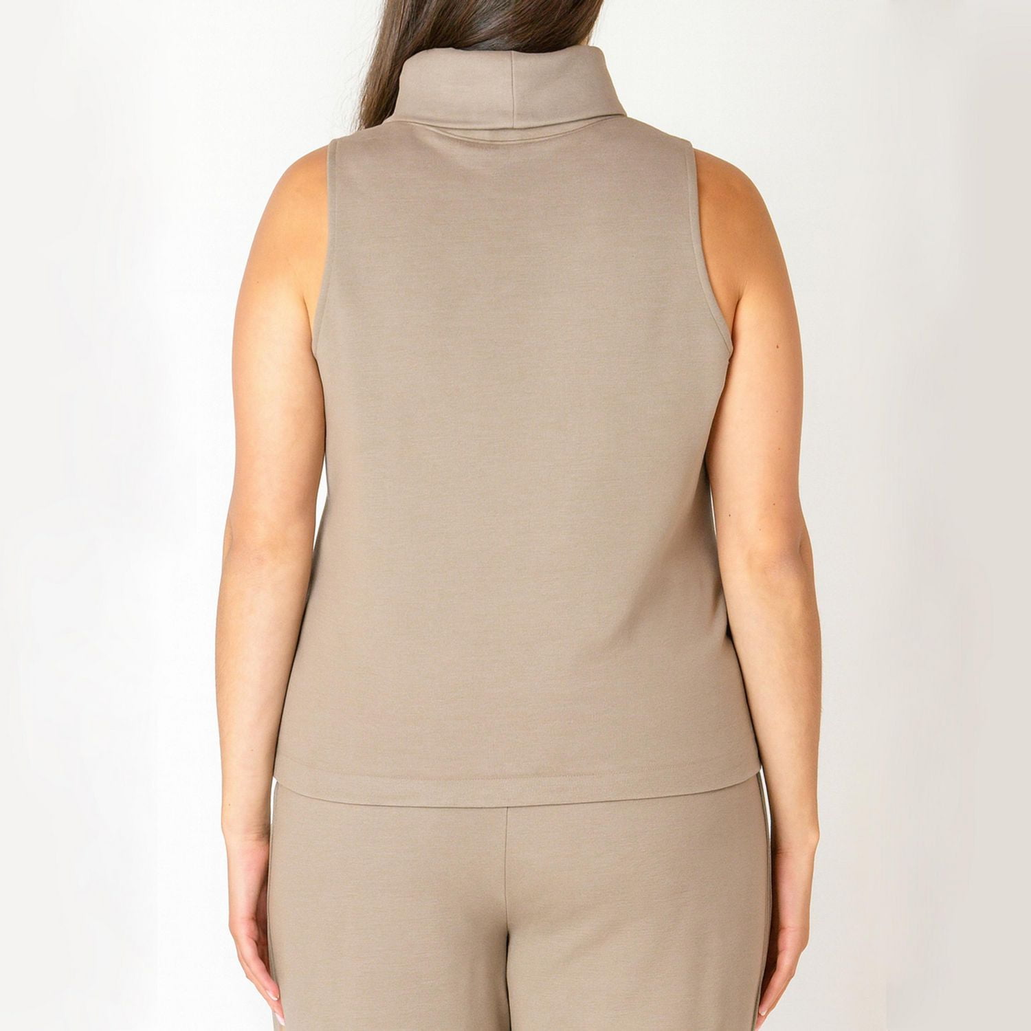 Devoted Sleeveless rolled neck top