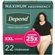 Sous-vêtement d’incontinence Depend Fresh Protection pour femmes, degré d’absorption maximal, TTG, couleur rosée, 22 unités emballage de 22 – image 1 sur 7