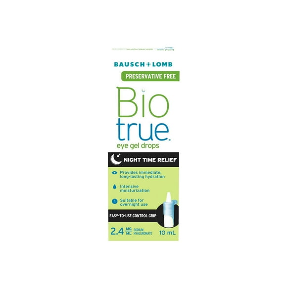 Biotrue Night Time Relief Preservative Free Eye Gel Drops, 10 mL