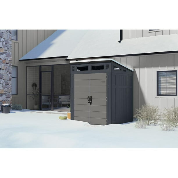 Suncast - Modernist 6' x 5' Storage Shed - Cyberspace/Dove Gray ...