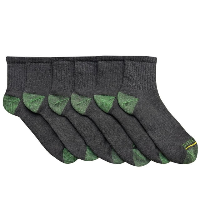 John Deere Mens 6pk Ankle Socks; Core Workwear