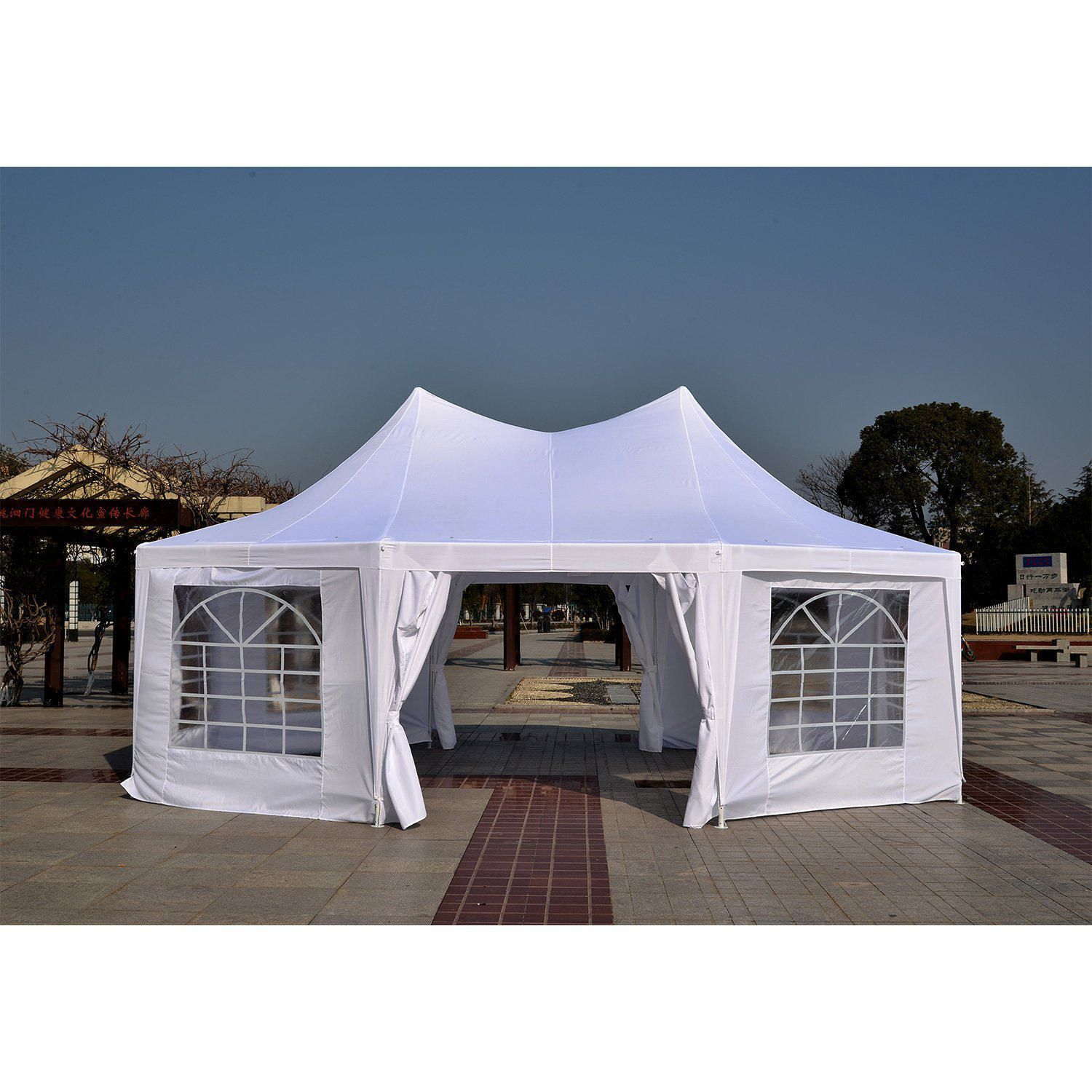 Outsunny 22.3ft Octagonal Party Tent with 8 Removable Walls | Walmart ...
