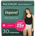 thumbnail image 1 of Depend Fresh Protection Adult Incontinence Underwear for Women, Disposable, Blush, L, 28 ct, 1 of 8