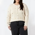thumbnail image 1 of Devoted Embroidered Crewneck Cardigan, 1 of 3