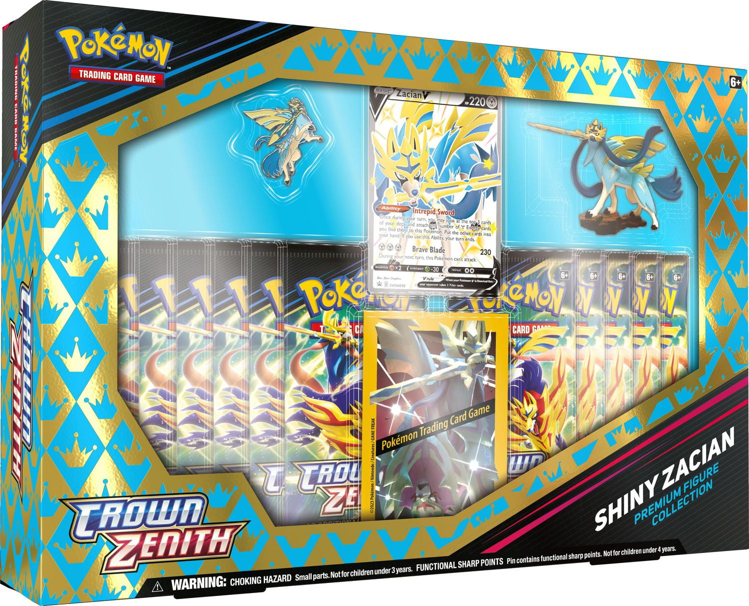 Pokémon: Crown Zenith Premium Figure Collection—Shiny Zacian & Shiny  Zamazenta Combo