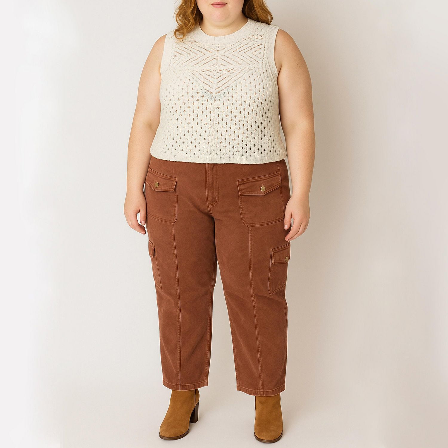 Devoted Pull sans manches à motif pointelle