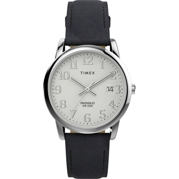 TIMEX® Easy Reader® 35mm Leather Strap Watch