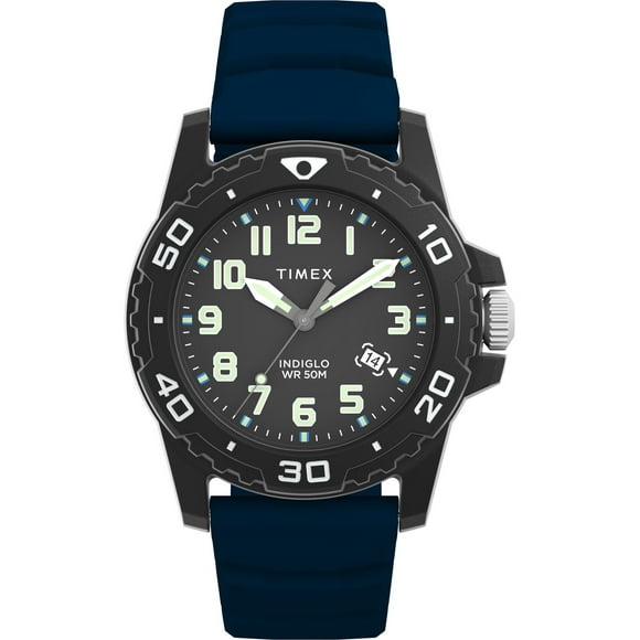 TIMEX® 42mm Silicone Strap Watch