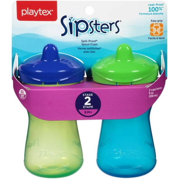 Emballage de 2 verres antifuites SipstersMD de PlaytexMD avec bec
