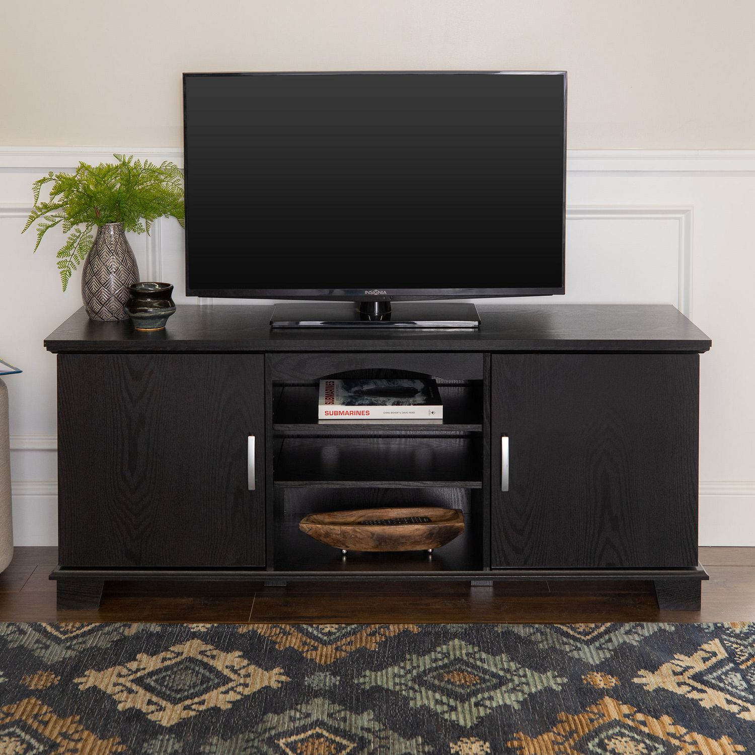 Manor Park Traditional TV Stand with Storage for TV's up ...