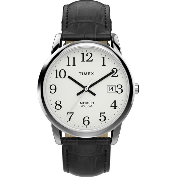 TIMEX® Easy Reader® 35mm Leather Strap Watch