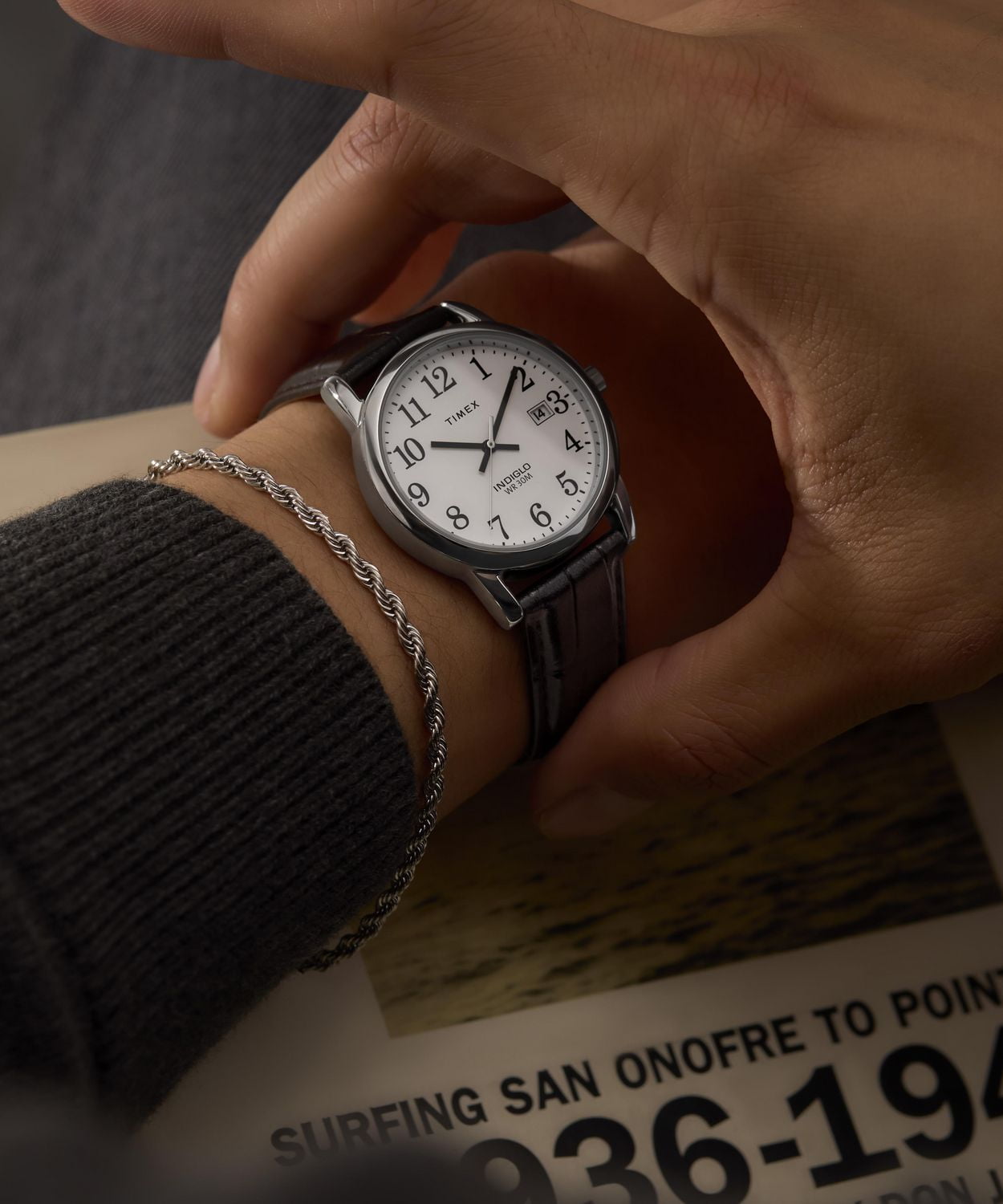 Montre TIMEX® Easy Reader® 35 mm avec bracelet en cuir